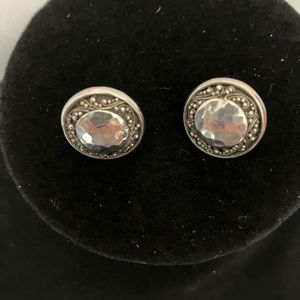 Lois Hill Sterling Silver Filigree Hammered Sterling Silver Earrings